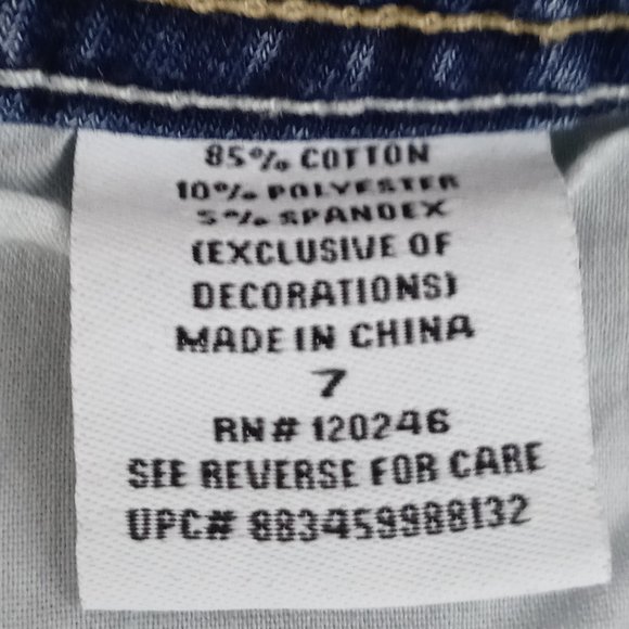 Wallflower Blue White Washed Jeans Size 7 - Picture 11 of 11